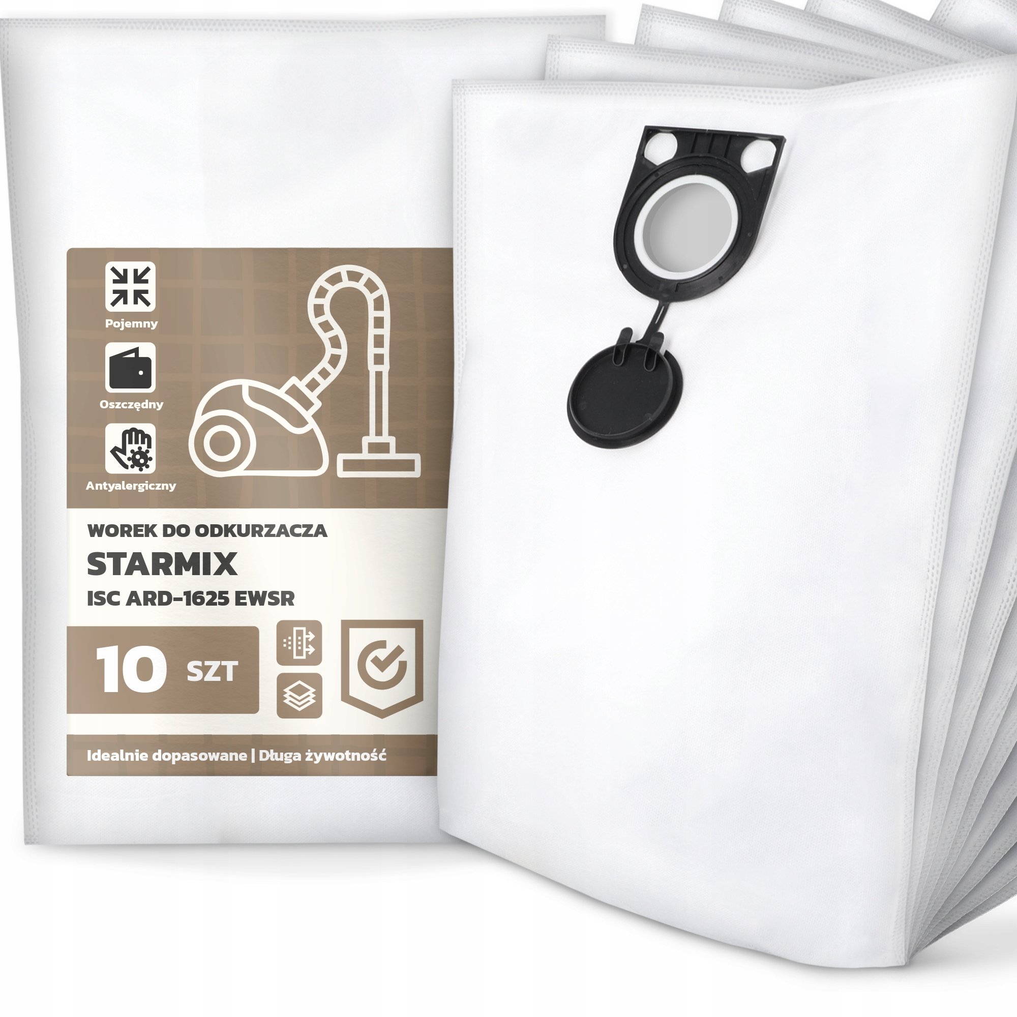 10x Worek do Odkurzacza Starmix Isc ARD-1625 Ewsr Syntetyczny Tekstylny G9