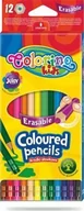 Przybory szkolne - Patio Kredki ołówkowe 12 kolorów heksagonalne z gumką Colorino Kids 87492 - miniaturka - grafika 1