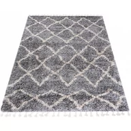 Dywany - Szary dywan włochacz z frędzlami - Nikari 10X - miniaturka - grafika 1