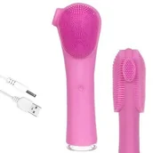 Szczoteczki do twarzy - Szczoteczka soniczna do twarzy masażer silikonowa - miniaturka - grafika 1