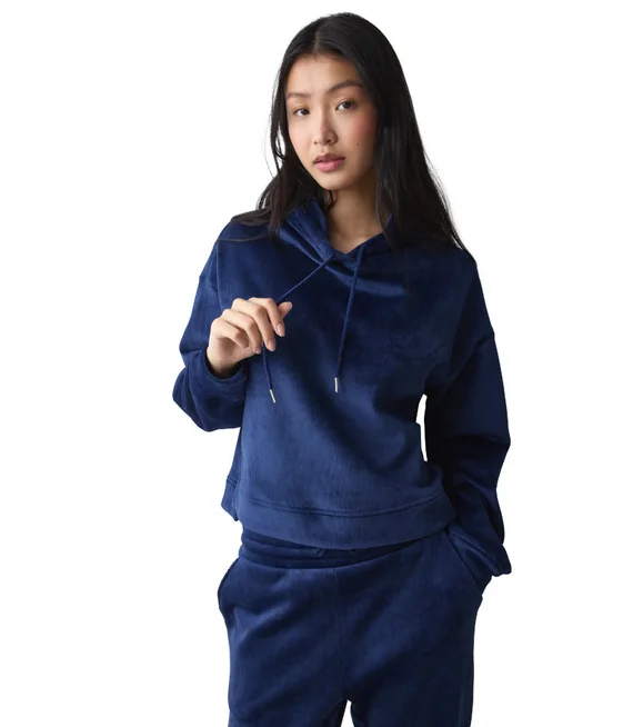 Damska bluza z kapturem Triumph Velour Rib Hoodie