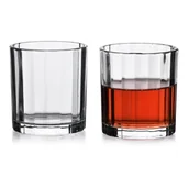 Szklanki - ELISE STRIPES Komplet 4 szklanek 310mlprzezroczyste 8x8xh9cm - miniaturka - grafika 1