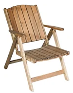 Fotele i krzesła ogrodowe - Drewniane krzesło ogrodowe rozkładane S6-H73 - miniaturka - grafika 1