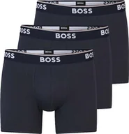 Majtki męskie - BOSS Bokserki męskie Power Trunk dłuższy krój bawełna stretch 3-pak XL 3xciemnoniebieski - miniaturka - grafika 1