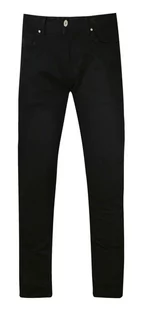 Spodnie Męskie, Czarne JEANSY, Regular Fit, Zwężana Nogawka -PAKO JEANS - Pako Jeans - Spodnie męskie - miniaturka - grafika 1
