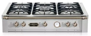 Płyta gazowa do zabudowy Płyta gazowa LOFRA Range Top Dolcevita 90 ACCIAIO SATINATO TRS96/5/Bronze - Płyty gazowe do zabudowy - miniaturka - grafika 1