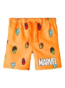 NAME IT Boy's NKMMAG Marvel szorty kąpielowe MAR, pomarańczowe pop, 146, pomarańczowy (Orange Pop), 146 - Spodenki damskie - miniaturka - grafika 1