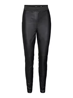 Legginsy - VERO MODA Damskie legginsy VMSTORM HR PL Cut Noos, czarne, L/32, czarny, (L) W / 32L - grafika 1