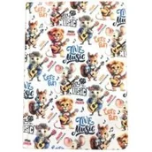 Szkolne artykuły papiernicze - Notatnik A5/64K gładki Zwierzaki muzyka FRESH - miniaturka - grafika 1