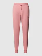 Spodnie sportowe damskie - Spodnie typu track pants z wyhaftowanym logo - miniaturka - grafika 1