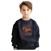 Bluzy dla dziewczynek - BLUZA DZIECIĘCA KOŃ DZIEWCZYNA KOCHA KONIE 134-140 DLA CHŁOPCA DZIEWCZYNKI - miniaturka - grafika 1