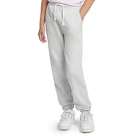 Spodnie i spodenki dla dziewczynek - Spodnie dziecięce New Balance LAKG0058AHH - szare - miniaturka - grafika 1