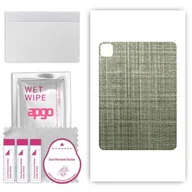Akcesoria do tabletów i e-booków - folia naklejka skórka strukturalna na TYŁ do Apple iPad Pro 11 2022 - Tkanina Lniana - apgo SKINS - miniaturka - grafika 1