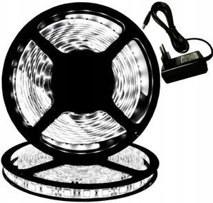 Taśma led biała zimna wodoodporna 5m zasilacz - Taśmy LED - miniaturka - grafika 1