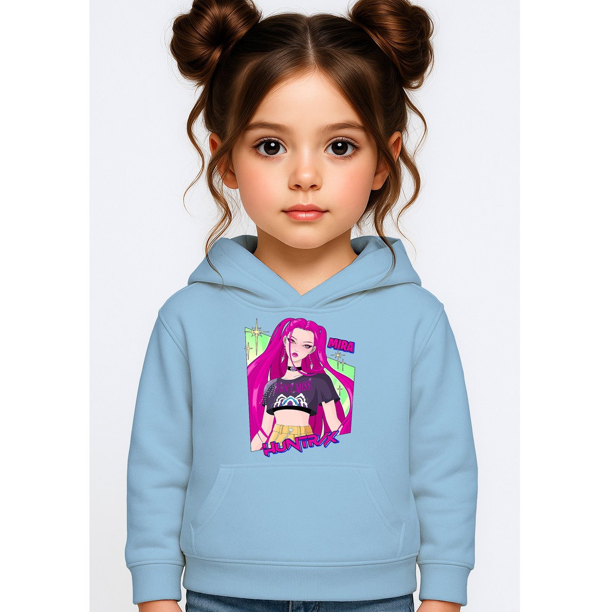 BLUZA DZIECIĘCA HUNTRIX MIRA KPOP 134-140 Z KAPTUREM BAWEŁNIANA JAKOŚĆ