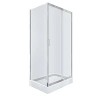 Kabiny prysznicowe - Kabina prysznicowa NAMELESS Durasan 100x80 chrom prostokątna z brodzikiem zestaw 1szt. - miniaturka - grafika 1