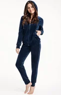 Piżamy damskie - Damski dres welurowy granatowy 309, Kolor granatowy, Rozmiar 3XL, Luna - Primodo.com - miniaturka - grafika 1