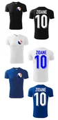 Koszulki sportowe męskie - Treningowa Koszulka FRANCE Zinedine ZIDANE 10 jr - miniaturka - grafika 1