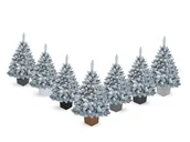 Choinki - Choinka Sztuczna Sosna Ośnieżona w kwadratowej donicy 130 cm X-choinka - miniaturka - grafika 1