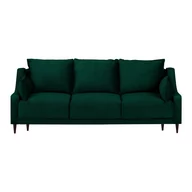 Sofy i kanapy - Ciemnozielona aksamitna rozkładana sofa ze schowkiem Mazzini Sofas Freesia, 215 cm - miniaturka - grafika 1