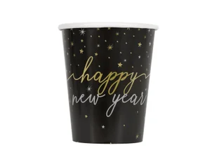 Kubeczki Happy New Year Disco - 266 ml - 8 szt. - Dekoracje i nakrycia stołu na imprezę - miniaturka - grafika 1