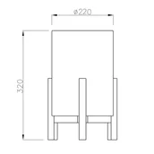 Lampy stojące - Näve Lampa stołowa 3193, drewno, tkanina lniana, wysokość 32cm - miniaturka - grafika 1