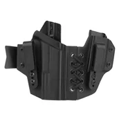 Odzież taktyczna i umundurowanie - DOUBLETAP GEAR - Kabura wewnętrzna Kydex Appendix Elastic IWB z ładownicą do Glock 17 - Czarna - miniaturka - grafika 1