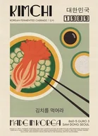 Podkładki pod mysz - PODKŁADKA POD MYSZ Z Nadrukiem 22x18 cm Kimchi Korean Food Tekst Prezent - miniaturka - grafika 1