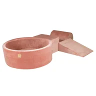 Suche baseny - MEOWBABY Piankowy Plac Zabaw z Basenem 230x45cm/bez Piłek dla Dziecka, Corduroy, Velvet, Morelowy - miniaturka - grafika 1