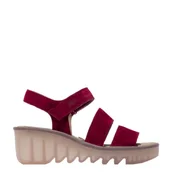 Sandały damskie - Sandały damskie Fly London BEXY 575 skórzane czerwony P501575011 - miniaturka - grafika 1