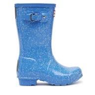Buty dla dziewczynek - Kalosze Hunter JFT6075RGT Niebieski - miniaturka - grafika 1
