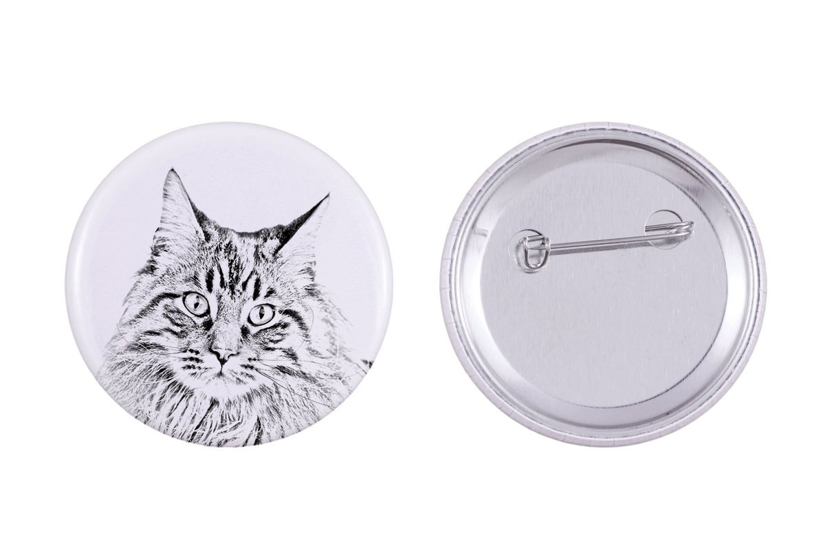 Maine Coon - ozdoba plecaka, personalizowana przypinka, idealny gadżet dla miłośników zwierząt marki Art-Dog