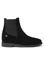 Botki damskie - Tommy Hilfiger Sztyblety FW0FW08176 Czarny - miniaturka - grafika 1