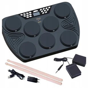 Przenośna perkusja elektroniczna V-tone ED7 zestaw 7 padów pedały pałeczki - Instrumenty muzyczne dla dzieci - miniaturka - grafika 1