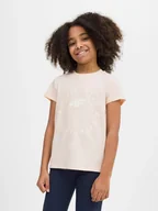 Koszulki dla dziewczynek - Koszulka Dziewczęca 4F T-Shirt Bawełna 134 - miniaturka - grafika 1