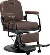 Fotele fryzjerskie - Fotel Barberski Carlos Brązowy - miniaturka - grafika 1