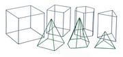 Mały naukowiec - Wielkie bryły szkieletowe 7 sztuk metalowe Geometryczne Bryły Kałty 3D - miniaturka - grafika 1