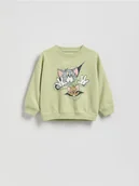 Bluzy i sweterki niemowlęce - Reserved - Bluza Tom i Jerry - jasnozielony - miniaturka - grafika 1