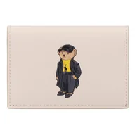 Portfele - POLO RALPH LAUREN Bear Portfel Skórzany 7.5 cm beżowy - miniaturka - grafika 1
