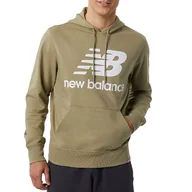 Bluzy sportowe męskie - Bluza New Balance MT03558TCO - zielona - miniaturka - grafika 1