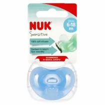 Nuk Smoczek uspokajający silikonowy 6-18m Sensitive 10736121 - Smoczki uspokajające - miniaturka - grafika 1