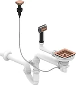 Syfony - Syfon ALVEUS MONARCH SYFON POP-UP ODPŁYW KWADRAT PRZELEW HALB RAMKA BLASZKA miedź PVD (1144855) - miniaturka - grafika 1