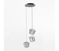 Lampy sufitowe - Zuma Line MD3350A-3BL/C - LED Żyrandol na lince COLORE 3xLED/6W/230V czarny/przezroczysty - miniaturka - grafika 1