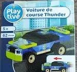 Figurki dla dzieci - Pojazd z klocków z napędem rajdówka 67el Playtive - miniaturka - grafika 1