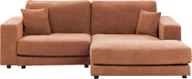 Narożniki - BELIANI Narożnik lewostronny 3-osobowy jasnoczerwony tapicerowany sofa narożna dodatkowe poduszki minimalistyczny styl - miniaturka - grafika 1
