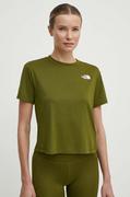 Koszulki sportowe damskie - The North Face t-shirt sportowy kolor zielony NF0A87JVPIB1 - miniaturka - grafika 1