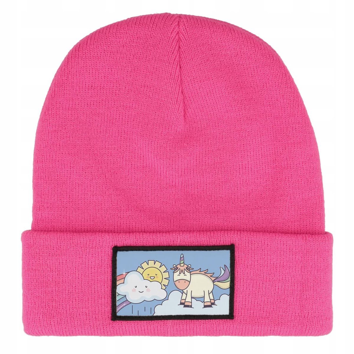 Czapka Zimowa Dziecięca UNICORN IN CLOUDS Kucyki Prezent Wzory Różowa