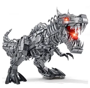 Klocki DINOZAUR T-REX 2056-klocków 70cm LED Tyranozaur Rex ogromny zestaw - Klocki - miniaturka - grafika 1
