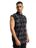 Koszule męskie - Brandit Męska koszula bez rękawów, czarno-szary, M - miniaturka - grafika 1