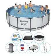 Baseny ogrodowe - Basen Super Deal - Bestway Steel Pro MAX 427x122 cm Wołowina - miniaturka - grafika 1